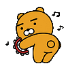 Ryan the Lion shaking his butt from Kakao Friends