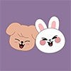 puppym and leebit smiling