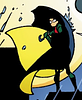 Robin Tim Drake with an umbrella