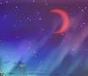 Picture of the night sky from the animated show Amphibia