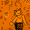 that one Garfield comic inspired this piece of art. One of my characters. bad sketch.