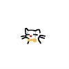simple drawing of a cat dressed as a clown