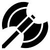 "Fire Emblem" style axe icon