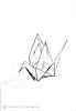 A roughly sketched paper plane